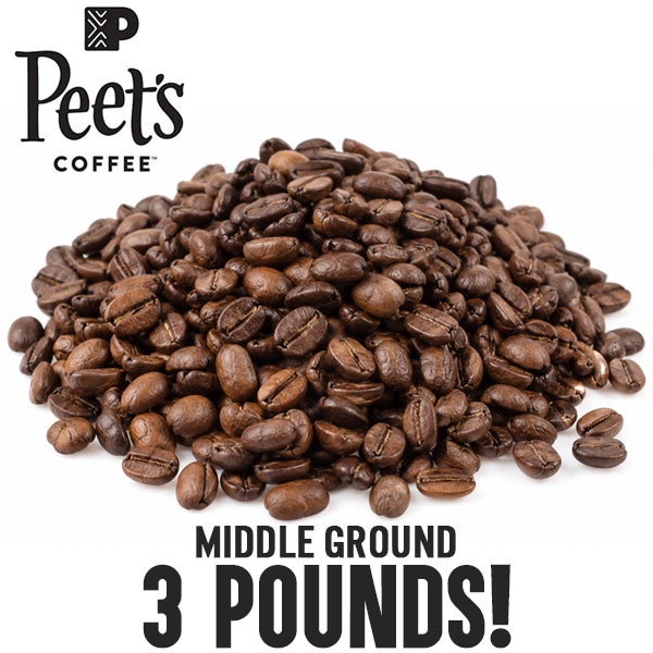 3 Pounds - Peet's Coffee Whole Bean Middle Ground Medium Roast Coffee Peet's Coffee